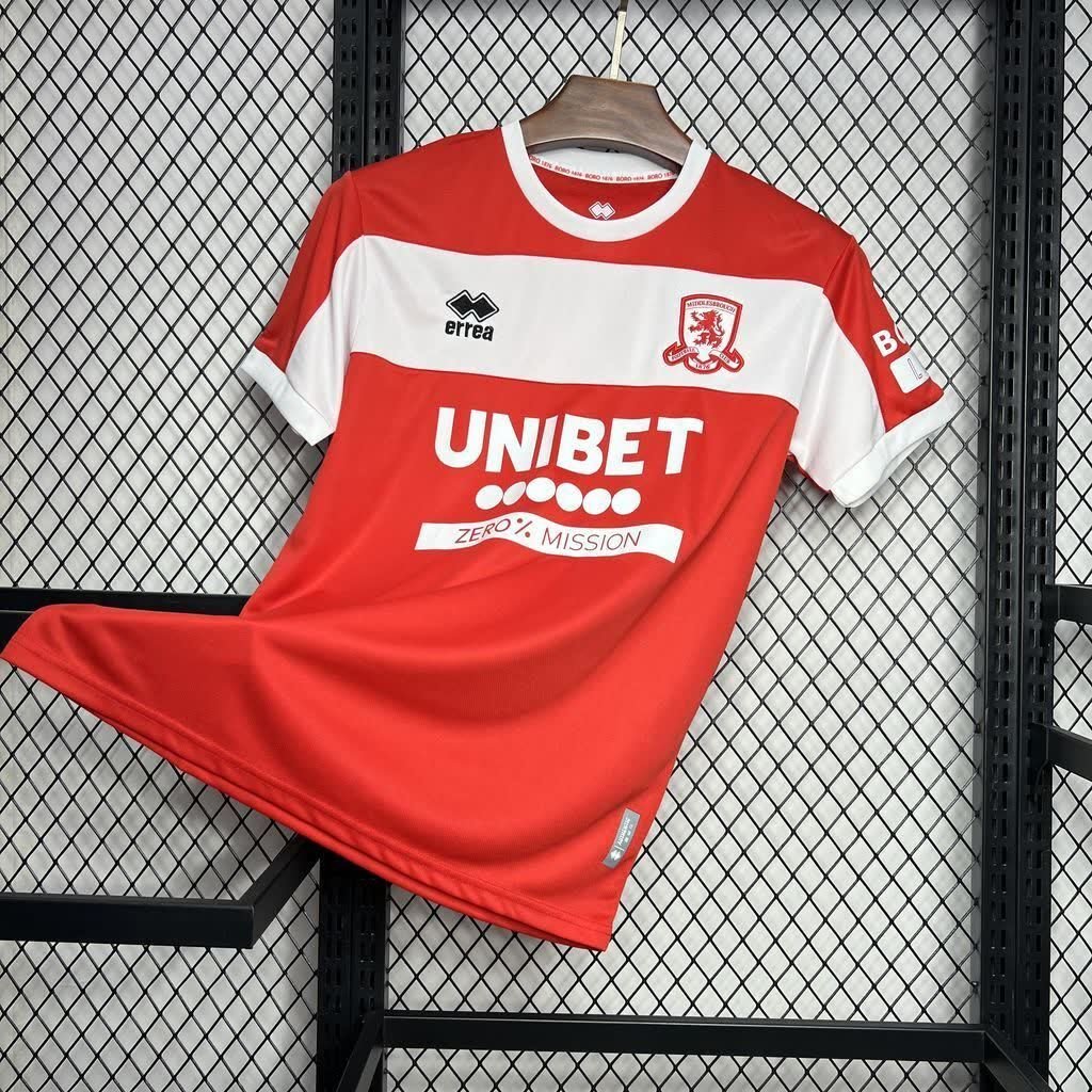 football-shirt-middlesbrough-home-24-25-1 Football Shirt Middlesbrough Home 24-25 front
