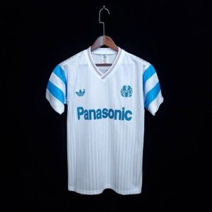 Football Shirt Olympique Marseille Home 90-91 Retro front