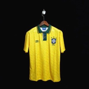 football-shirt-brazil-home-91-93-1 Football Shirt Brazil Home 91-93 front
