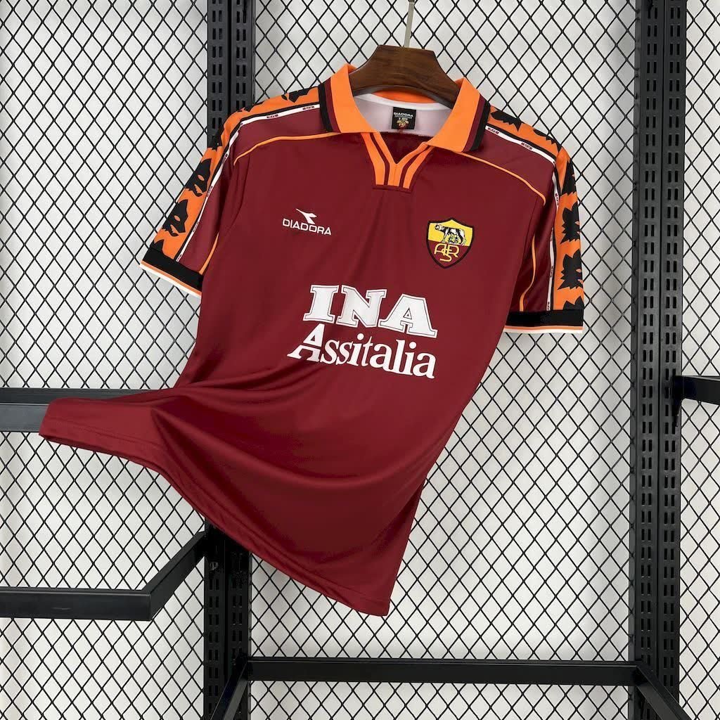 football-shirt-as-roma-home-98-99-retro-1 Football Shirt AS Roma Home 98-99 Retro front