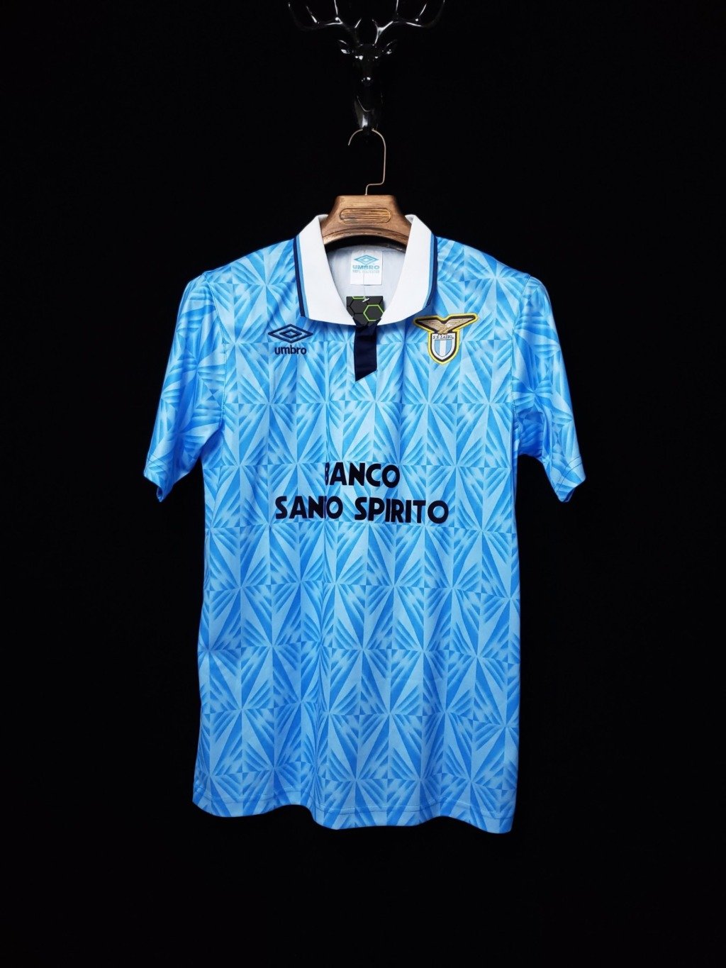 football-shirt-ss-lazio-home-91-92-retro-1 Football Shirt SS Lazio Home 91-92 Retro front