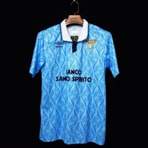 football-shirt-ss-lazio-home-91-92-retro-1 Football Shirt SS Lazio Home 91-92 Retro front