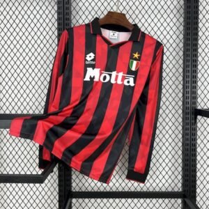 Football Shirt AC Milan Home 93-94 Long Sleeves Retro front