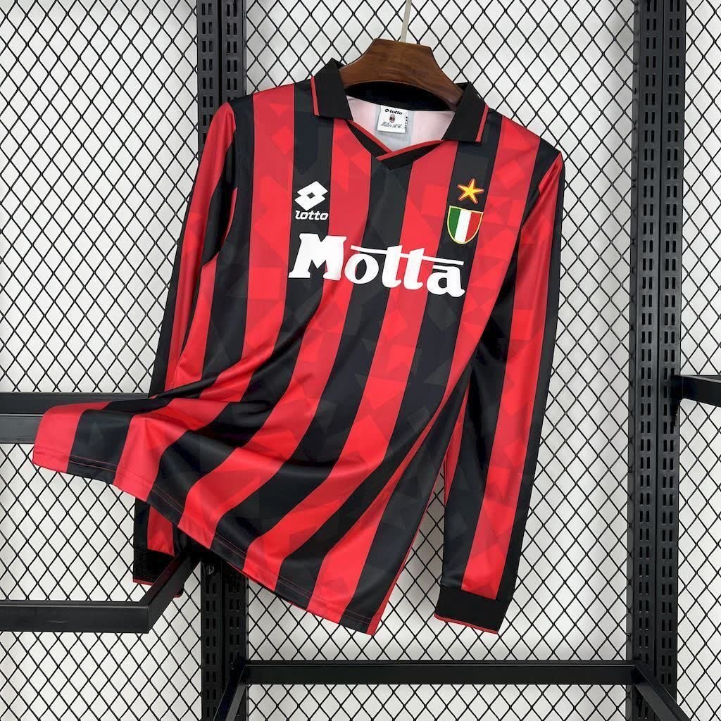 football-shirt-ac-milan-home-93-94-long-sleeves-retro-1 Football Shirt AC Milan Home 93-94 Long Sleeves Retro front