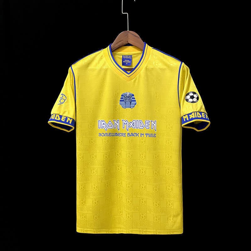 football-shirt-west-ham-united-iron-maiden-yellow-25-26-1 Football Shirt West Ham United Iron Maiden Yellow 25-26 front