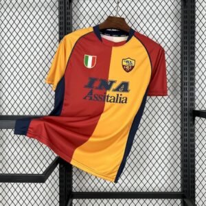 Football Shirt AS Roma Home 01-02 Retro front