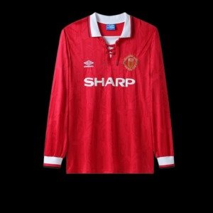 football-shirt-manchester-united-home-92-94-long-sleeve-1 Football Shirt Manchester United Home 92-94 Long Sleeve front