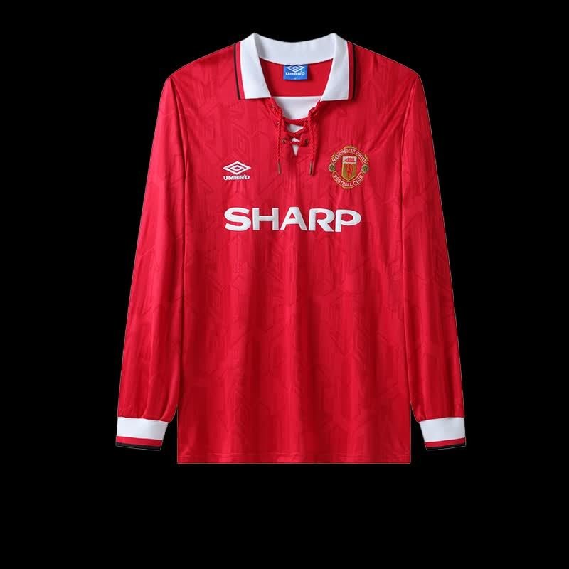 football-shirt-manchester-united-home-92-94-long-sleeve-1 Football Shirt Manchester United Home 92-94 Long Sleeve front
