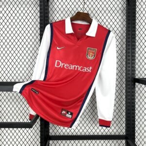 football-shirt-arsenal-home-99-00-long-sleeves-retro-1 Football Shirt Arsenal Home 99-00 Long Sleeves Retro front