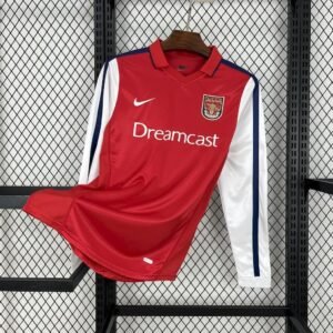 Football Shirt Arsenal Home 00-01 Long Sleeves Retro front