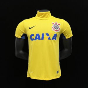 football-shirt-corinthians-goalkeeper-yellow-14-15-1 Football Shirt Corinthians Goalkeeper Yellow 14-15 front
