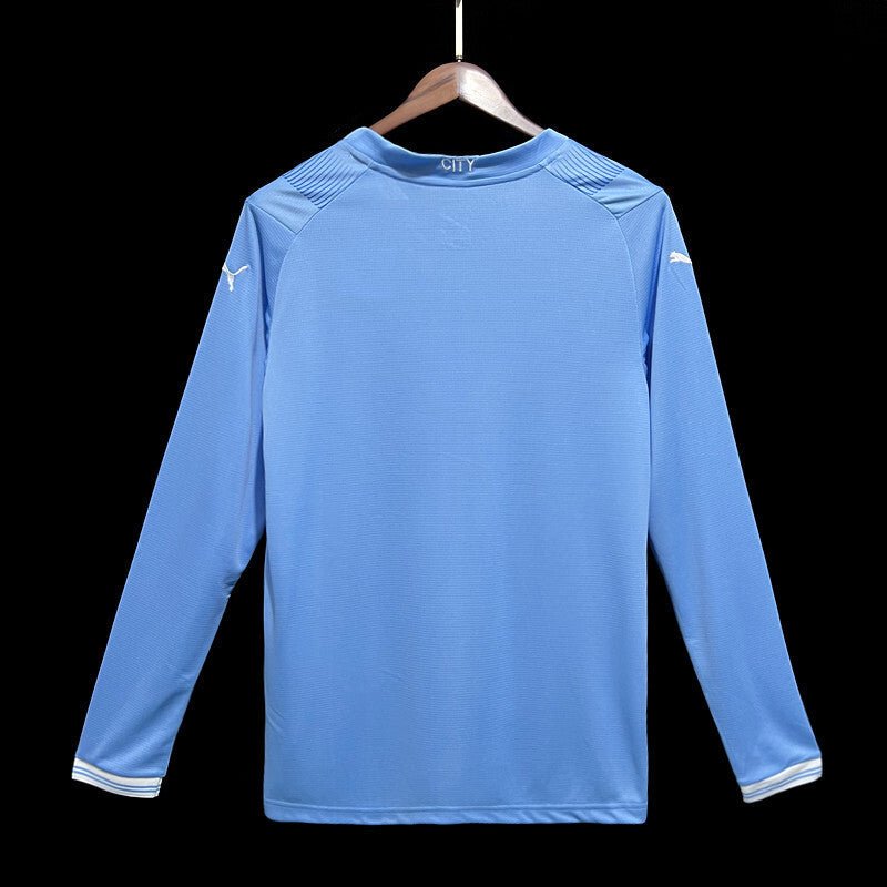 Football Shirt Manchester City Home 23-24 Long Sleeve back