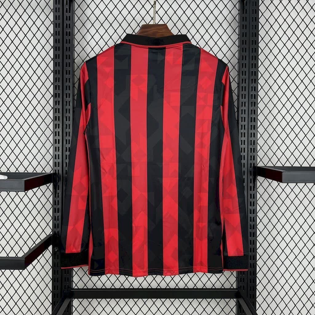 football-shirt-ac-milan-home-93-94-long-sleeves-retro-2 Football Shirt AC Milan Home 93-94 Long Sleeves Retro back