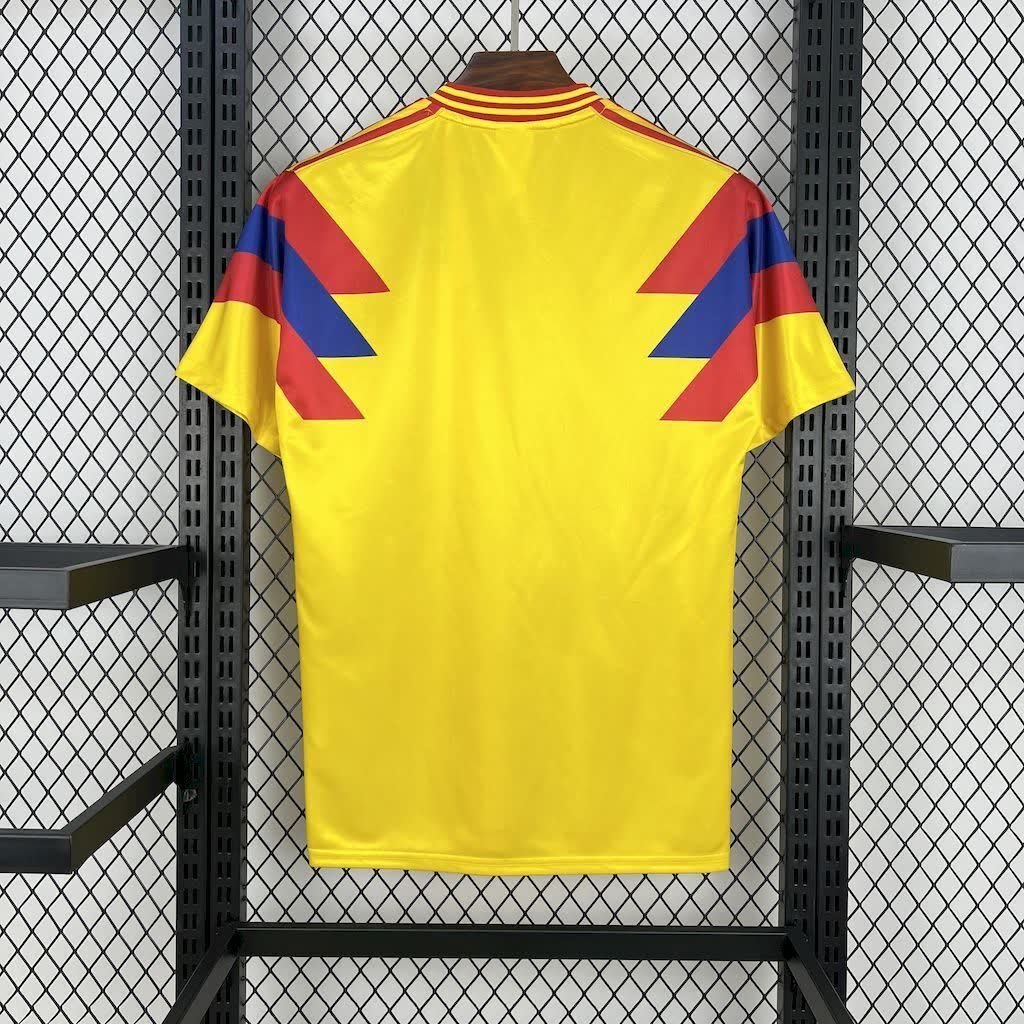 football-shirt-colombia-home-1990-retro-2 Football Shirt Colombia Home 1990 Retro back
