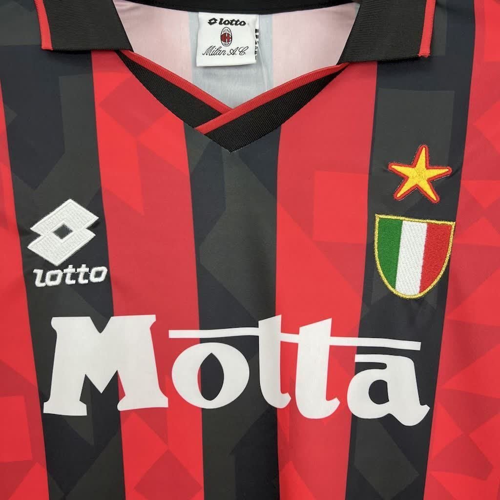 football-shirt-ac-milan-home-93-94-long-sleeves-retro-4 Football Shirt AC Milan Home 93-94 Long Sleeves Retro extra 2
