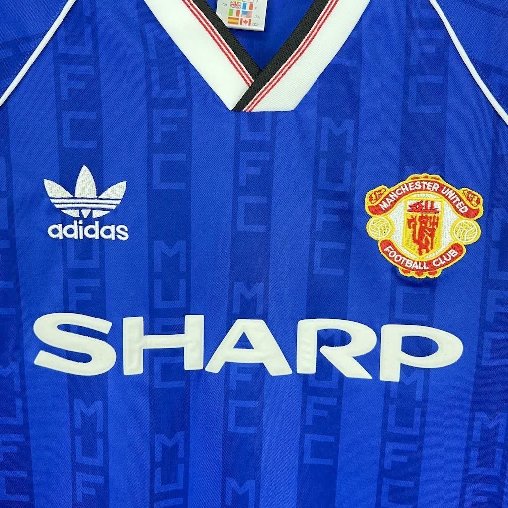 Football Shirt Manchester United Away 88-89 Retro extra 3