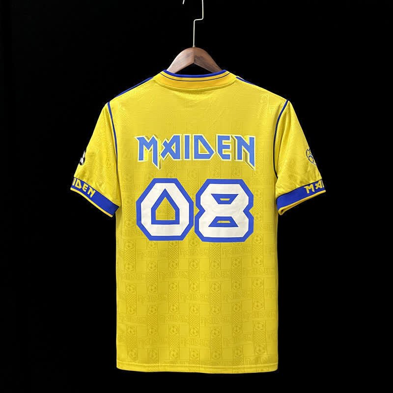 football-shirt-west-ham-united-iron-maiden-yellow-25-26-2 Football Shirt West Ham United Iron Maiden Yellow 25-26 back