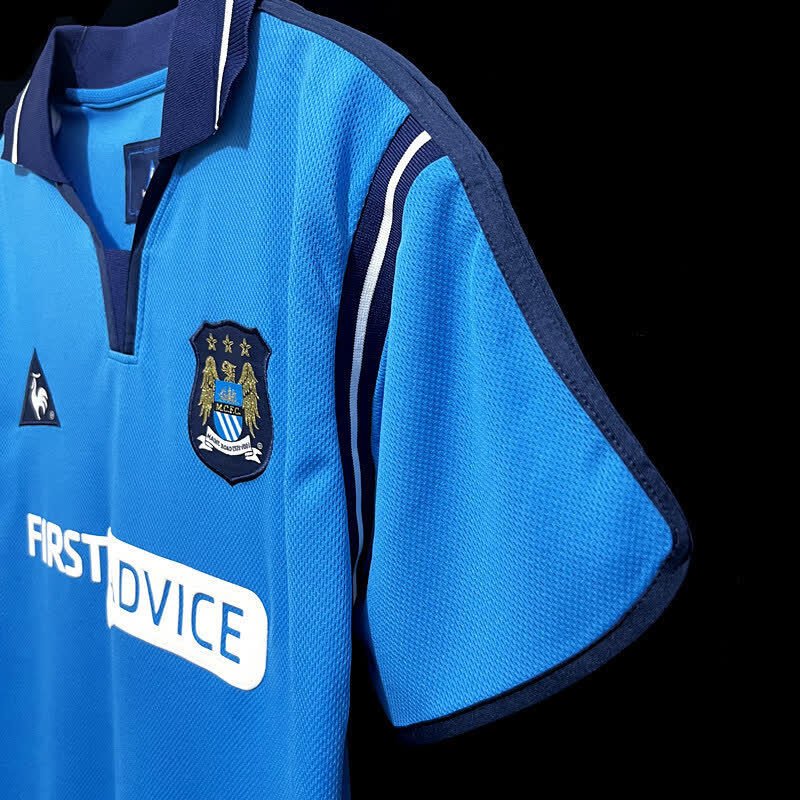 Football Shirt Manchester City Home 02-03 Retro back